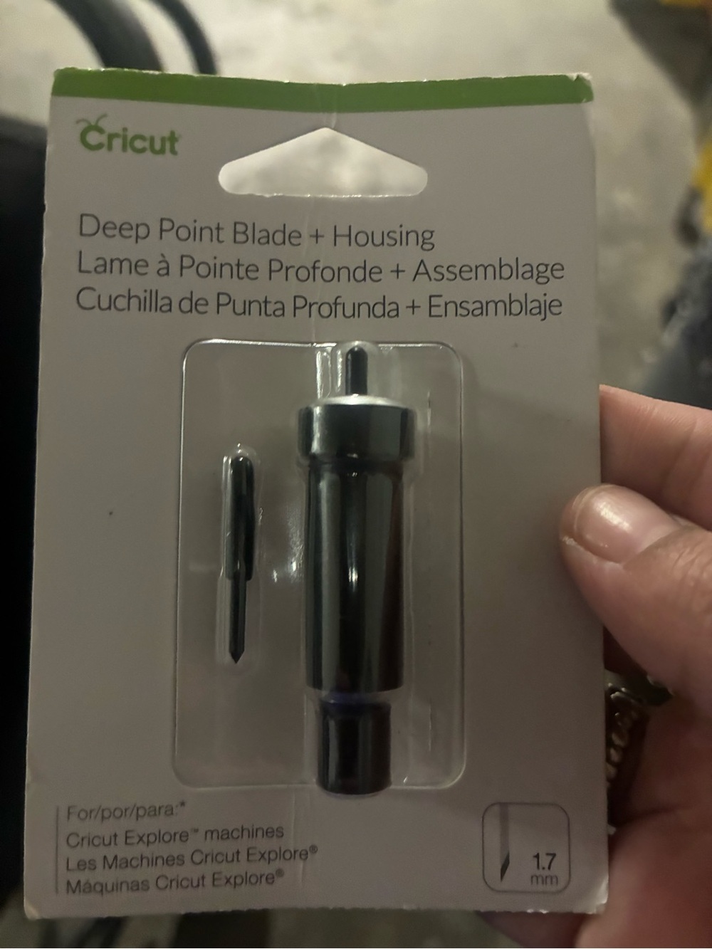 Cricut Deep Point Blade + Housing in Black and Silver